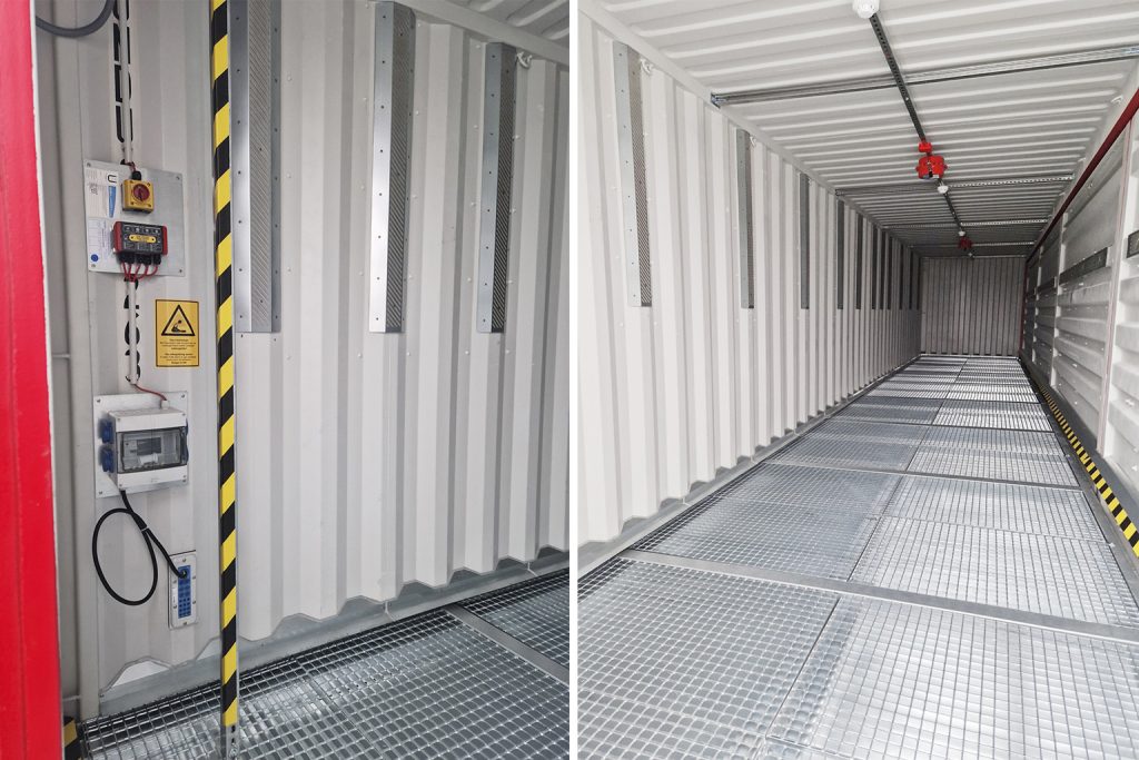 Sicherungscontainer von innen