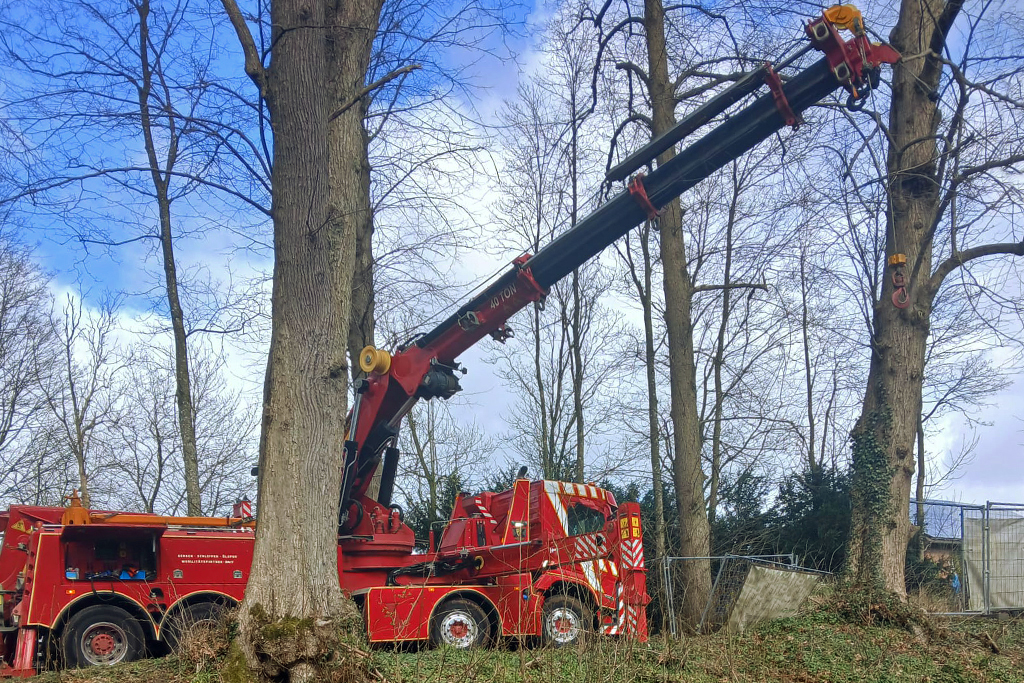 Bergung mit Kran, Rotator