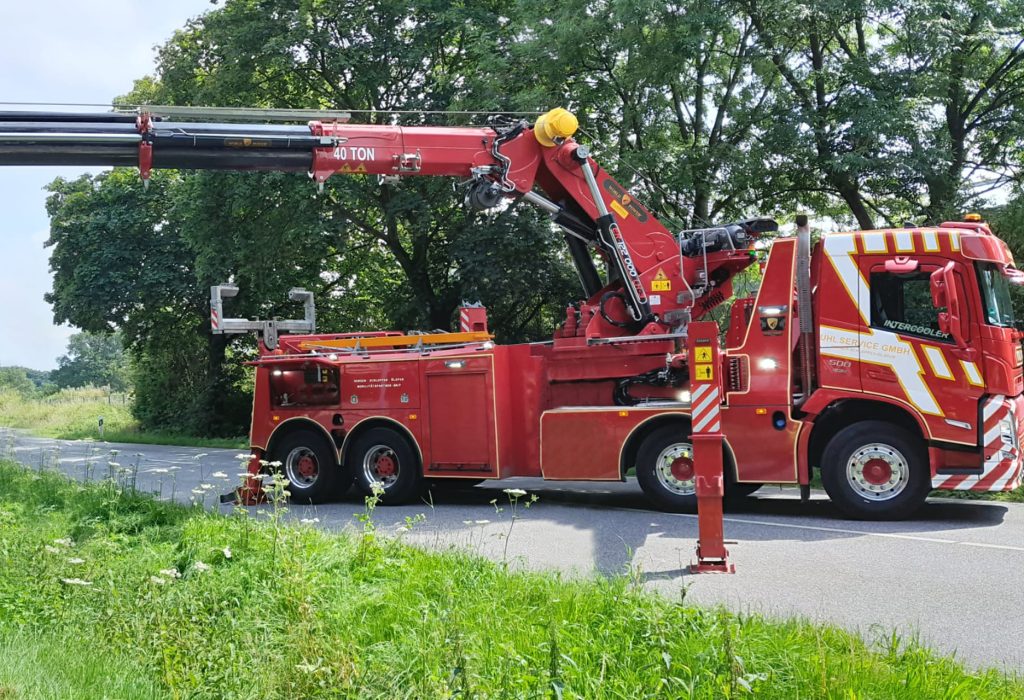 Bergung mit Kran